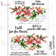 DRESS MY CRAFT - Transfer Me - Lilies #10